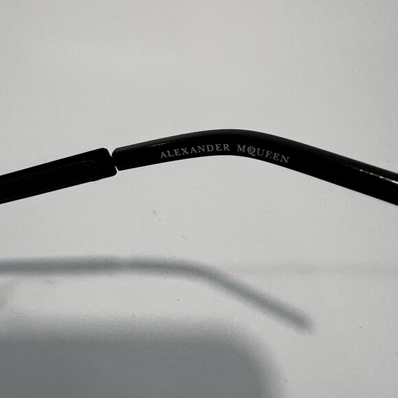 NWOT Alexander McQueen Black Oversized Aviator Sunglasses - Picture 12 of 12